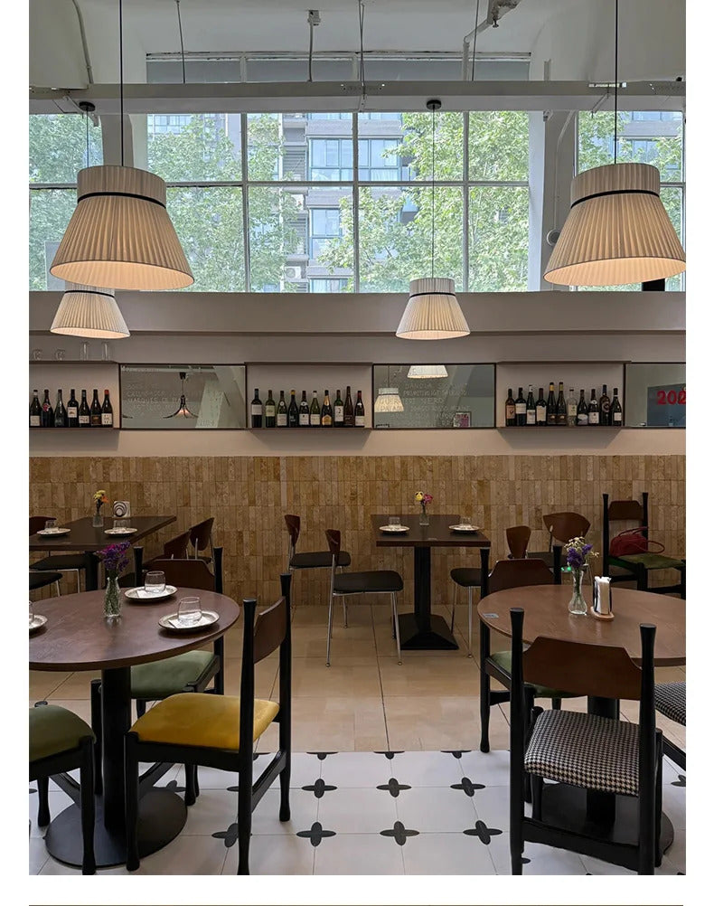 Wabi Sabi White Fabric Pendant Lamp Nordic Restaurant Decoration Cloth Chandelier