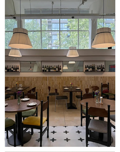 Wabi Sabi White Fabric Pendant Lamp Nordic Restaurant Decoration Cloth Chandelier