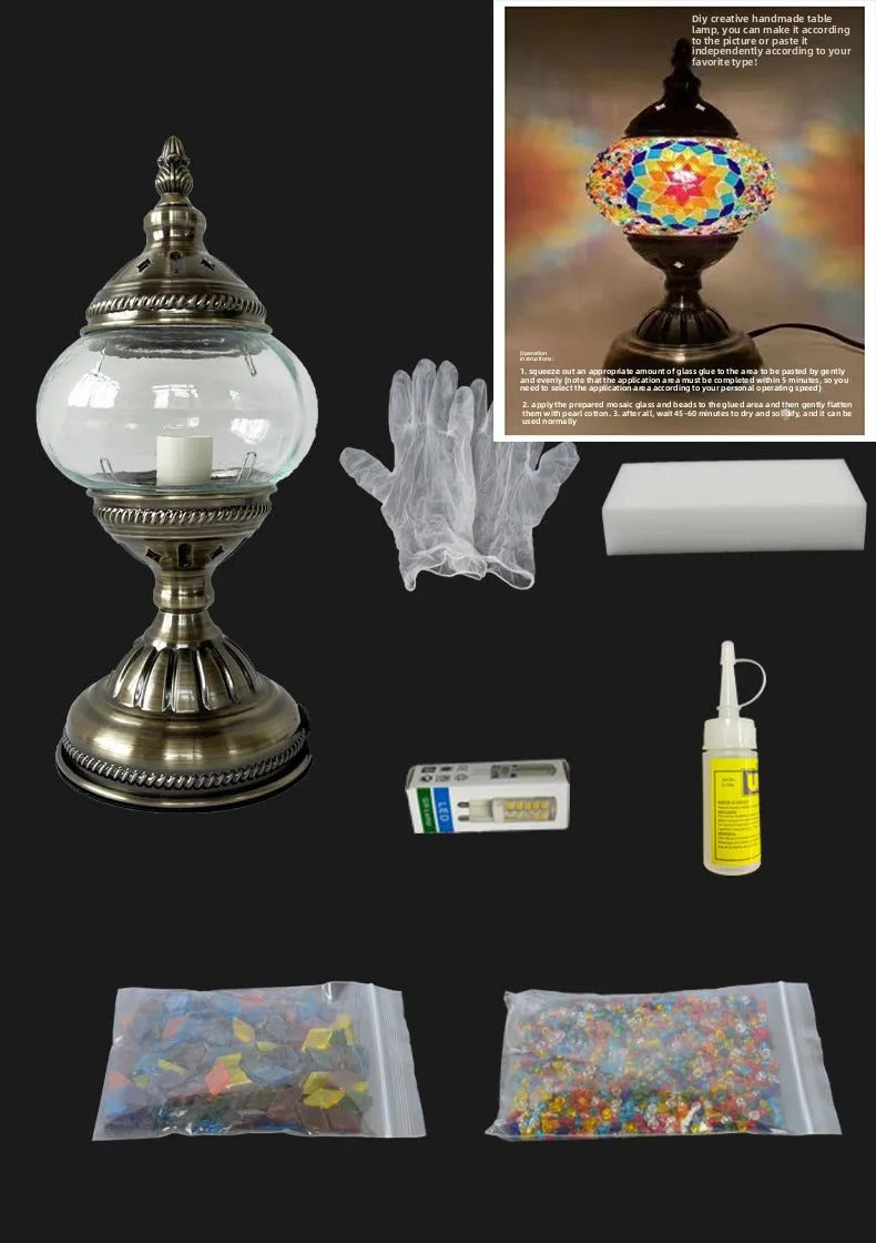 Turkish mosaic glass Table Lamp home bedside table lamp