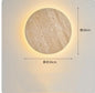 Creative Cave Stone Clock Wall Lamp Wabi Sabi Background Wall Light sconce