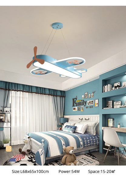 Modern Pink blue chandelier Led deco designer aircraft lamp