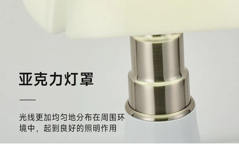 Italy Designer Wrought Iron LED Table Lamps White Petal Glass Lampshade Bauhaus Living Room Bedroom Restaurant Office Desk Light