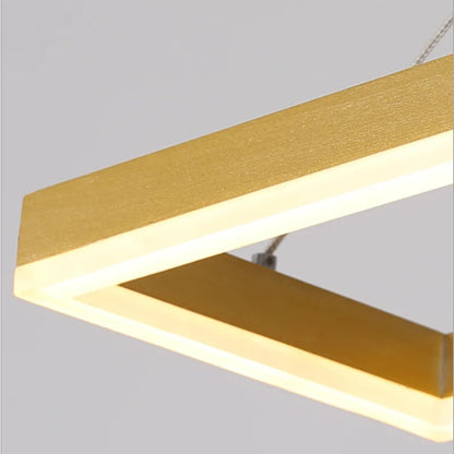 Rectangular chandelier Aluminum LED deco design Nordic style lamp