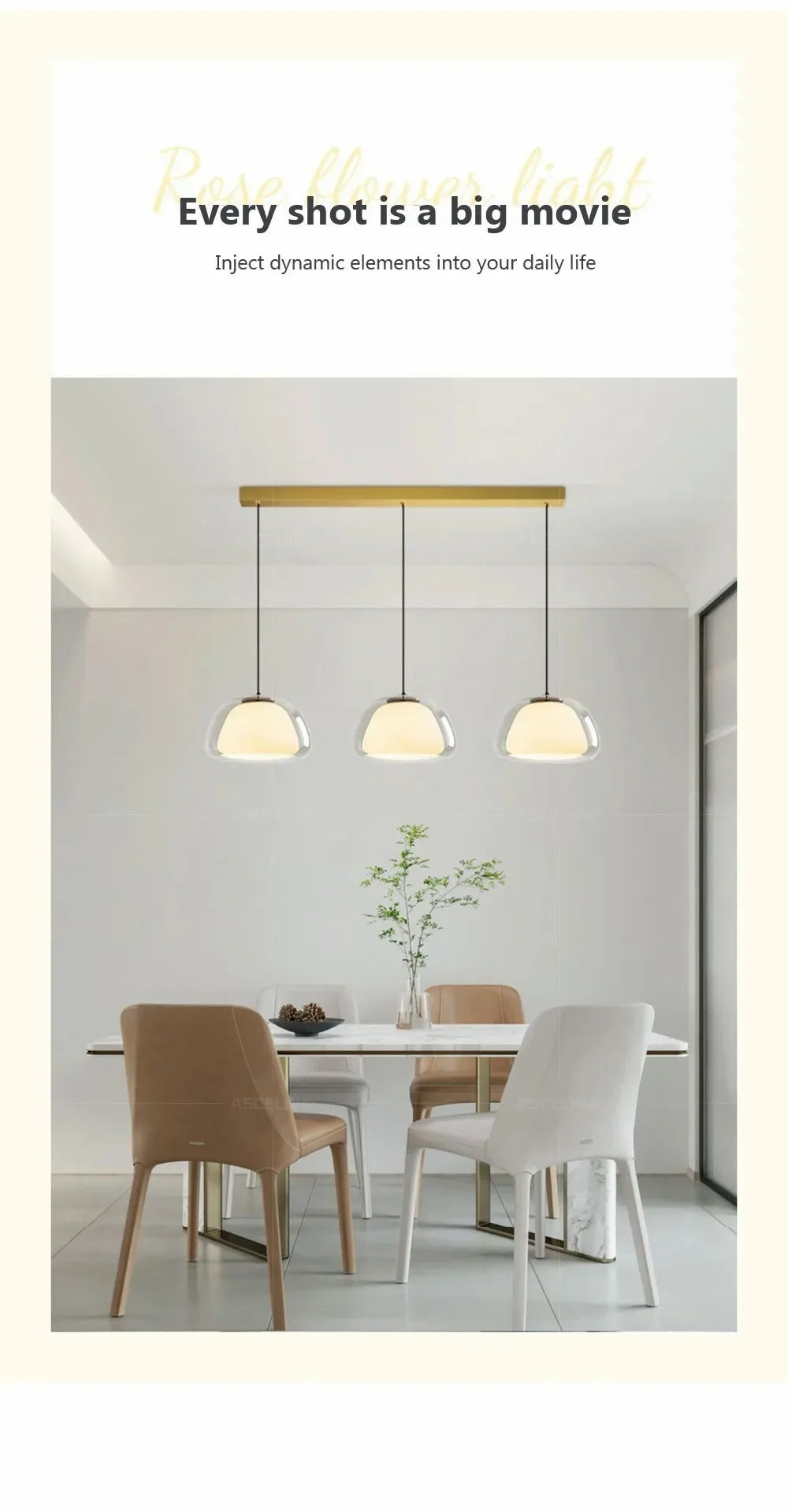 Nordic Glass Jellies Design Hanging Lamp Indoor Dining Living Room Pendant Light