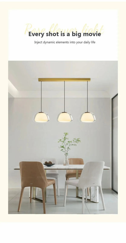 Nordic Glass Jellies Design Hanging Lamp Indoor Dining Living Room Pendant Light