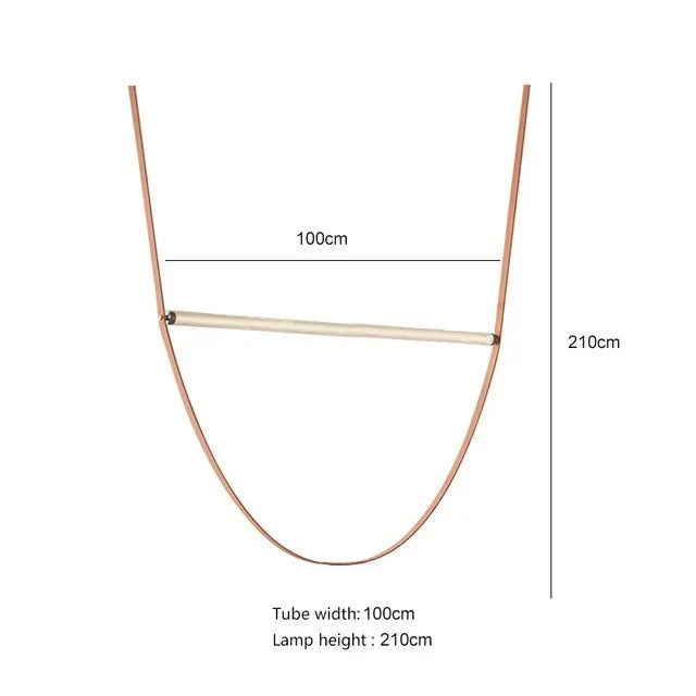 Duplex Leather Chandelier Restaurant staircase chandelier