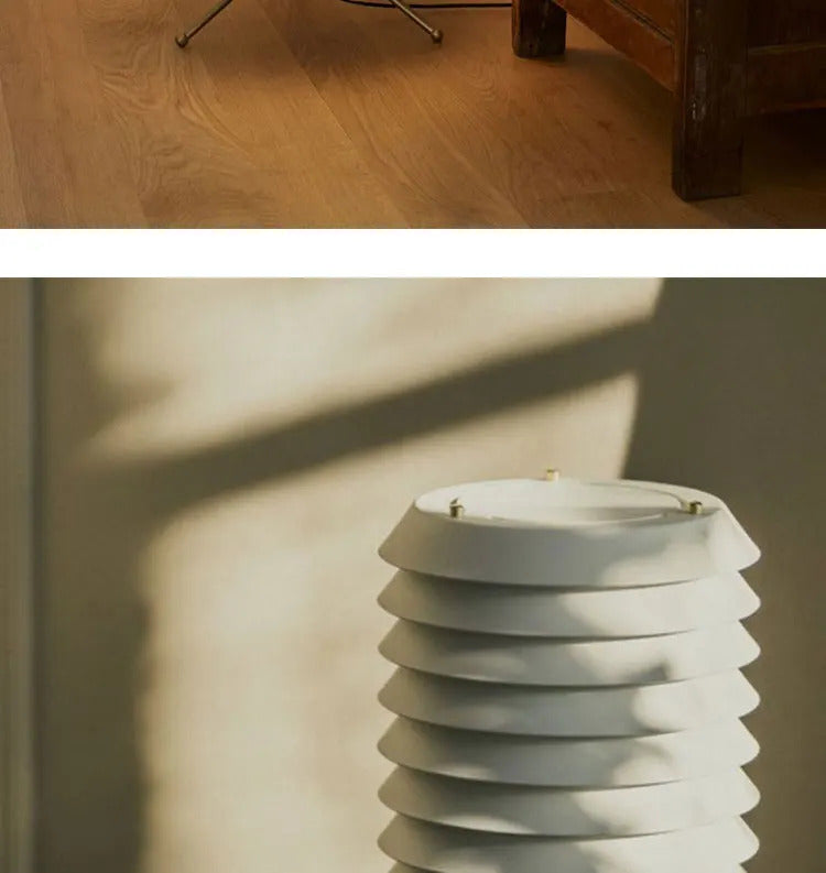 Maija Table Lamp medieval style Nordic design lamp replica living room retro pleated floor lamp study white bedside table light