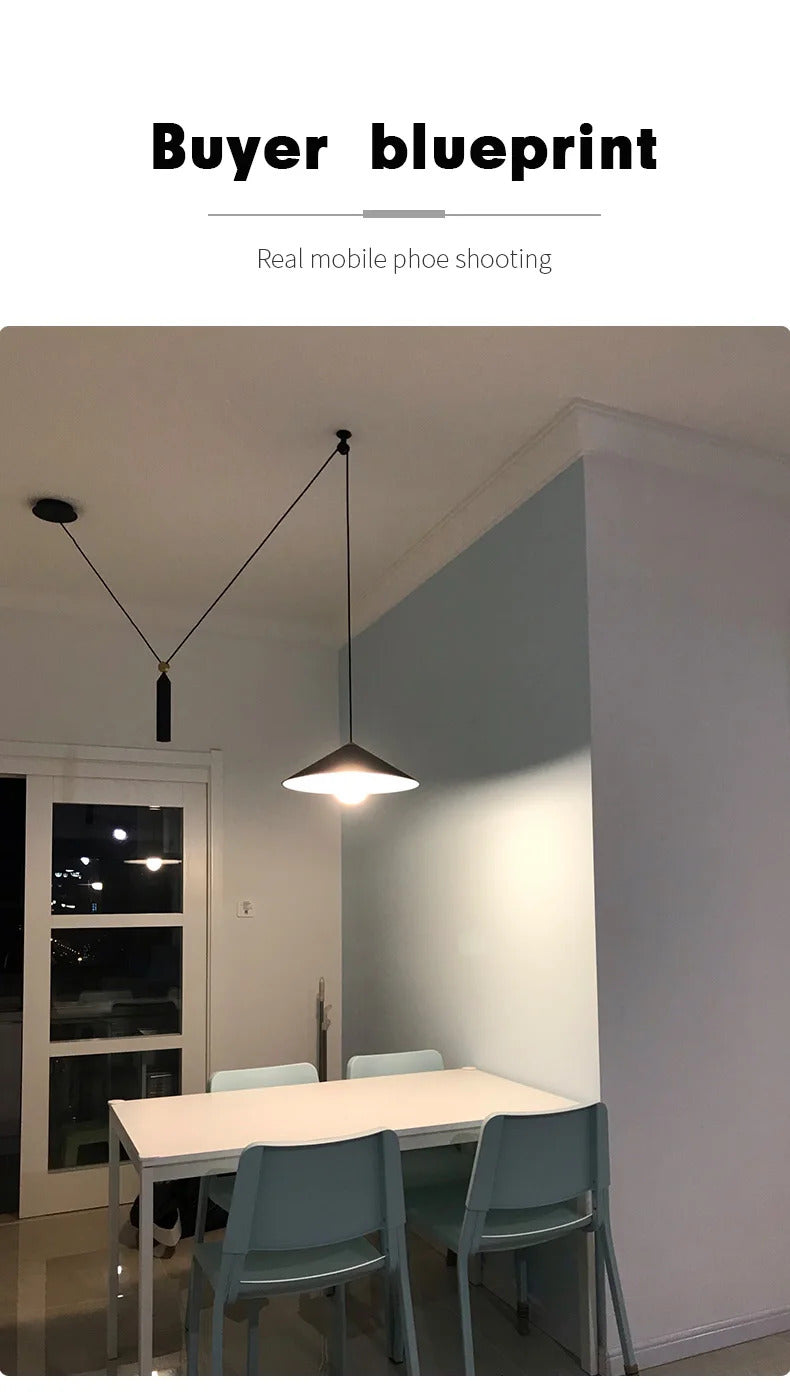 Modern minimalist Linear pendant light Nordic Industrial hanging light