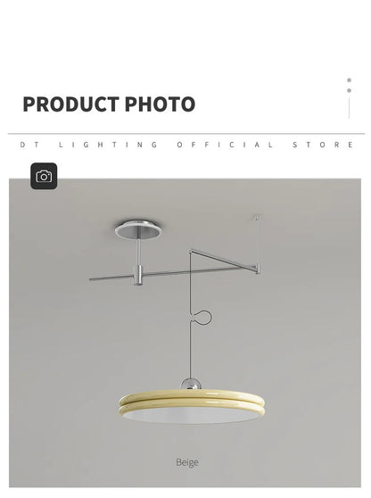 Dining table light modern chandelier Round Reading Desk Light