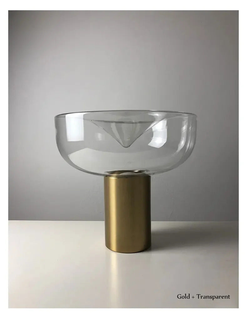 Modern Simple Bedside Table Lamp Nordic Light Luxury Radar Design Model Living Room Bedroom Bedside Light Glass Decorative LED