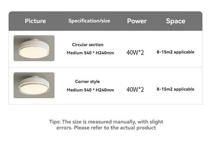 Modern Bladeless Ceiling Fans Round Flush Mount Fan Light