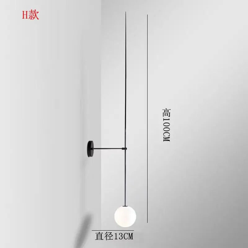 Nordic Iron geometric Line Pendant lamp Black Gold Iron U Line Chandelier