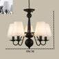Ameican Black Rustic Chandelier Hotel Salon Hanging Lamp