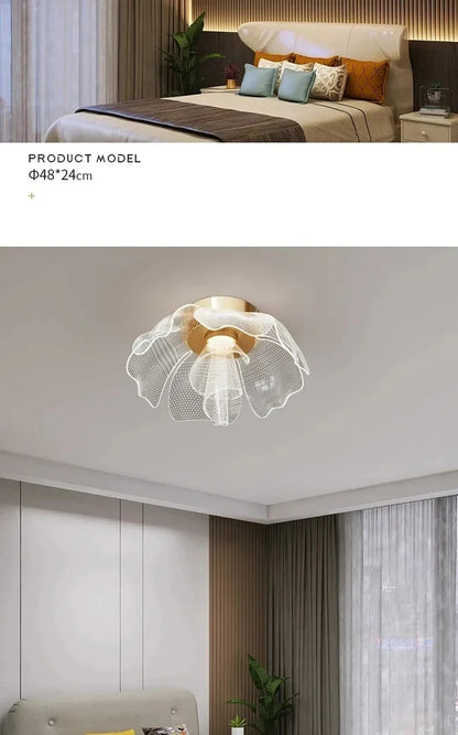 Flower Ceiling Light Bedroom Entrance Hallway Dining Room Lighting Fixture