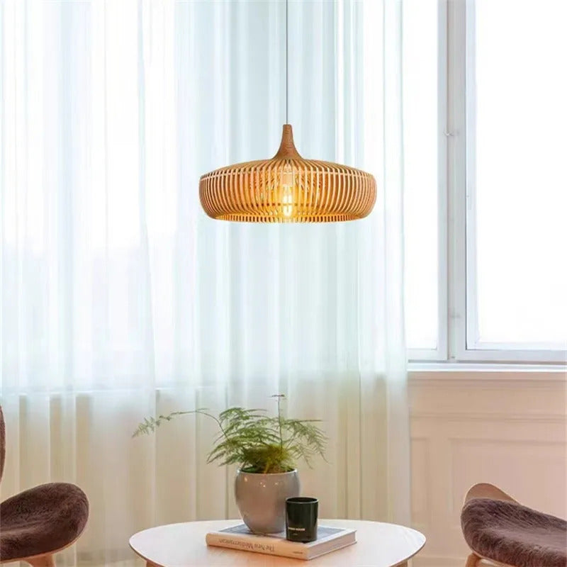 Clava Dine log Wood Pendant lamp birdcage denmark designer lamp for Dining Room Study Living Room Table Decoration loft lamp