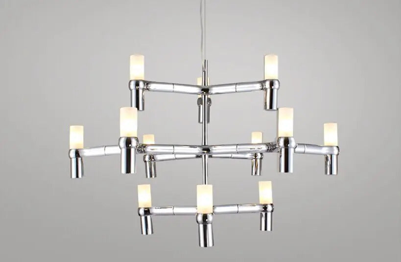 Crown Major Chandelier Nordic Tube Silver Chandelier Modern Led Luxury Chandelier
