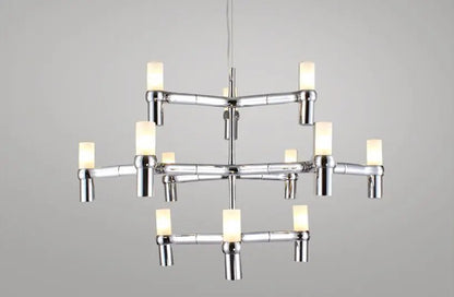 Crown Major Chandelier Nordic Tube Silver Chandelier Modern Led Luxury Chandelier
