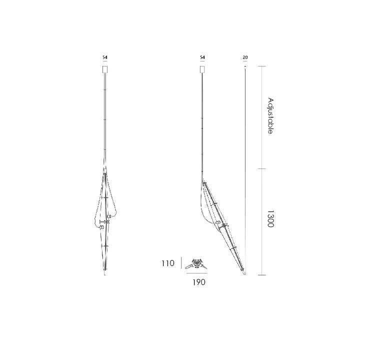 Postmodern pendant lights Designer luxury minimalist glass pendant light