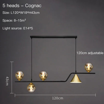 Lustre de vidro escandinavo, candeeiro suspenso, lustre de teto para cozinha e sala de jantar.