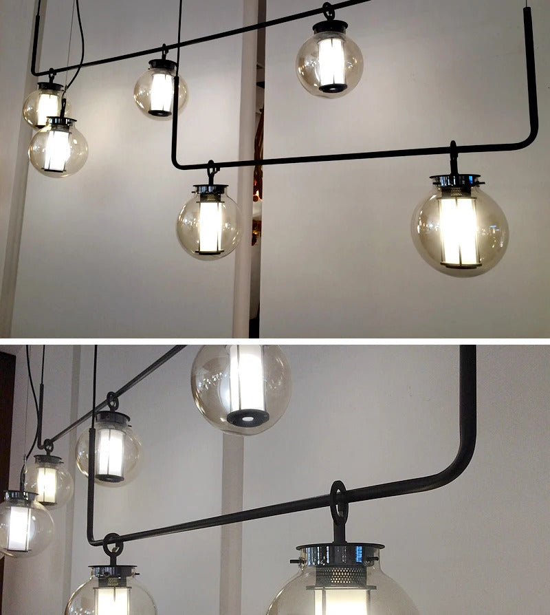 Bai Chandelier Postmodern crossbar design glass ball light