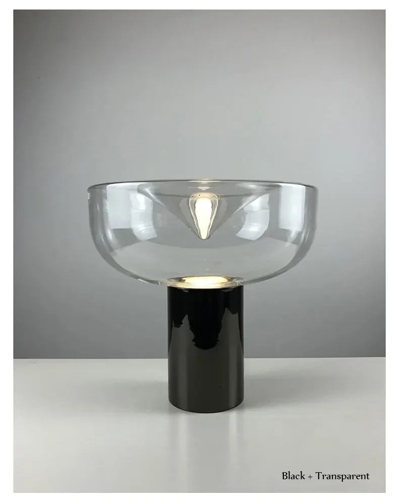 Modern Simple Bedside Table Lamp Nordic Light Luxury Radar Design Model Living Room Bedroom Bedside Light Glass Decorative LED