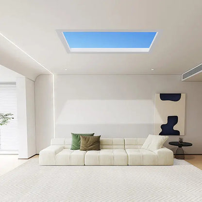 Blue sky ceiling light Kids room semi flush mount ceiling light