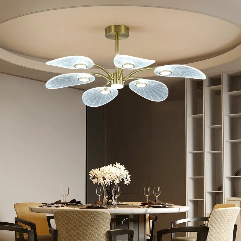 Nordic lotus ceiling light luxury Dining Room Decoration light