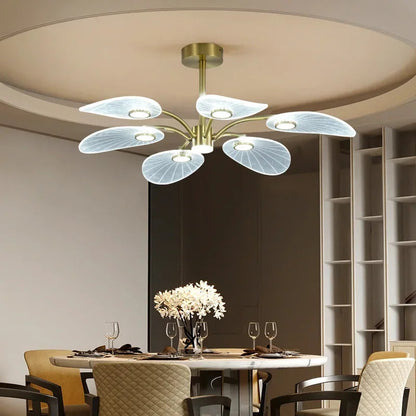 Nordic lotus ceiling light luxury Dining Room Decoration light