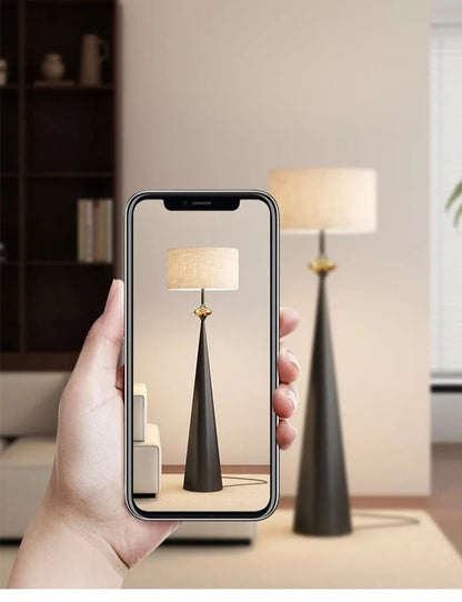 Wabi-sabi Floor Lamp Cloth Cover Art Decorative Bedroom Bedside Floor Light