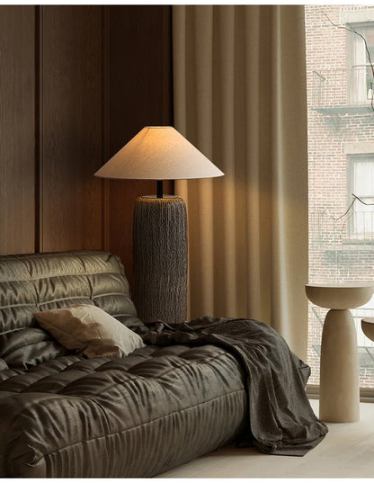 Ceramic Floor Lamp Quiet Pottery Pot Cloth Zen Floor Table Light