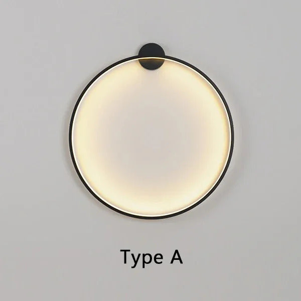 Nordic Minimalist Circle Background LED Wall Lamp Modern sofa background wall lights