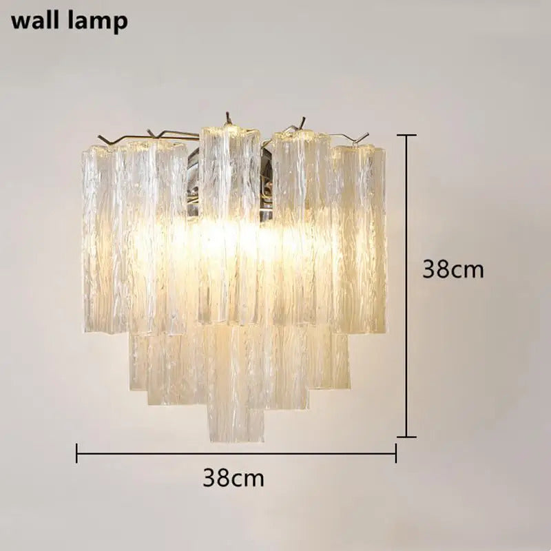 Pink Clear Glass Tube French Design Led Chandelier Lighting Hanging Lamp Lustre Suspension Luminaire Lamp For Dinning Room Decor