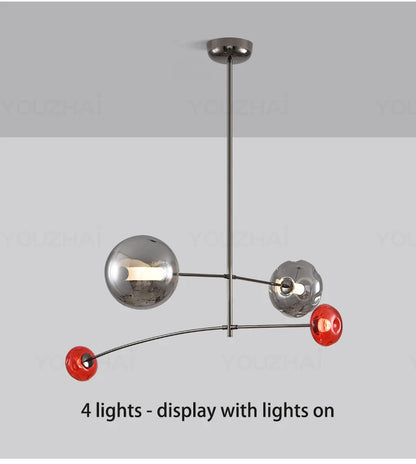 Nordic Art Magic Bean Pendant Lamp Modern Glass Chandelier