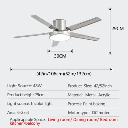 42/52-inch low-floor ceiling fan with pure copper motor fan