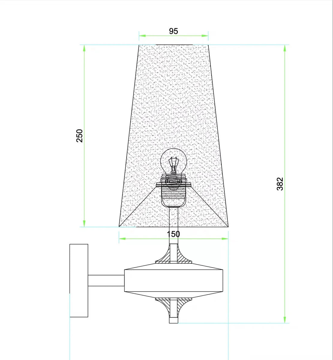 French Vintage Solid Wood Wall Lamp Luxury Retro Bedside sconce light