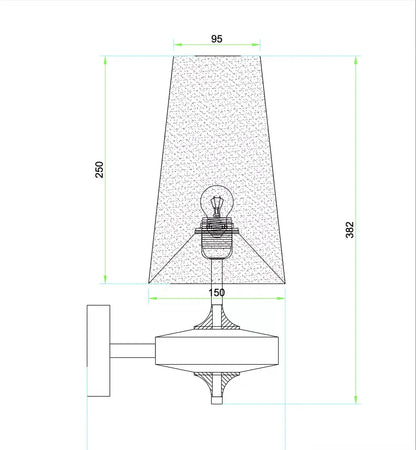 French Vintage Solid Wood Wall Lamp Luxury Retro Bedside sconce light