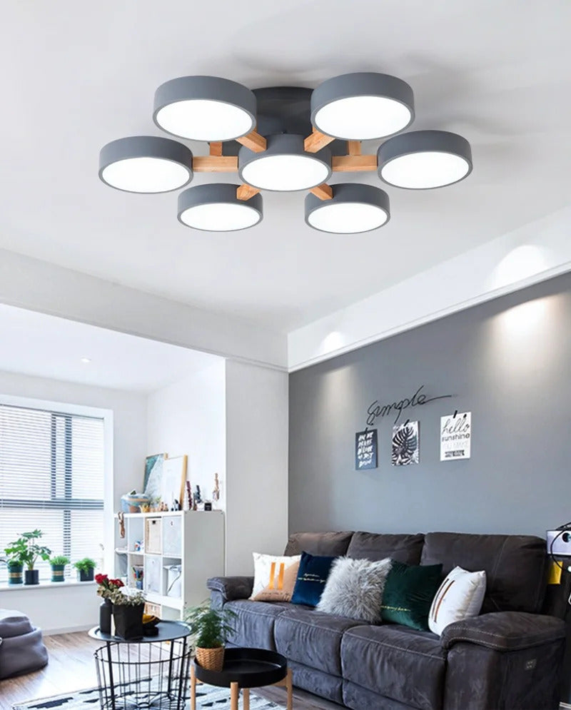 Modern Ceiling Lamp Bedroom Minimalist Wood Home Decor Lighting Fixtures