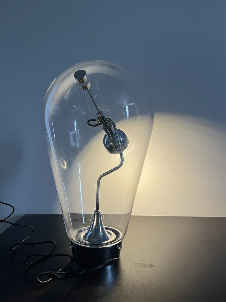 Italian Vintage Dimmable Table Lamp Rotary Glass Desk Light