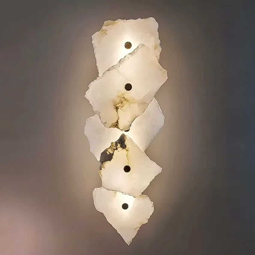 Natural Marble Luxury Wall Lamp Nordic Irregular stone Sconce light