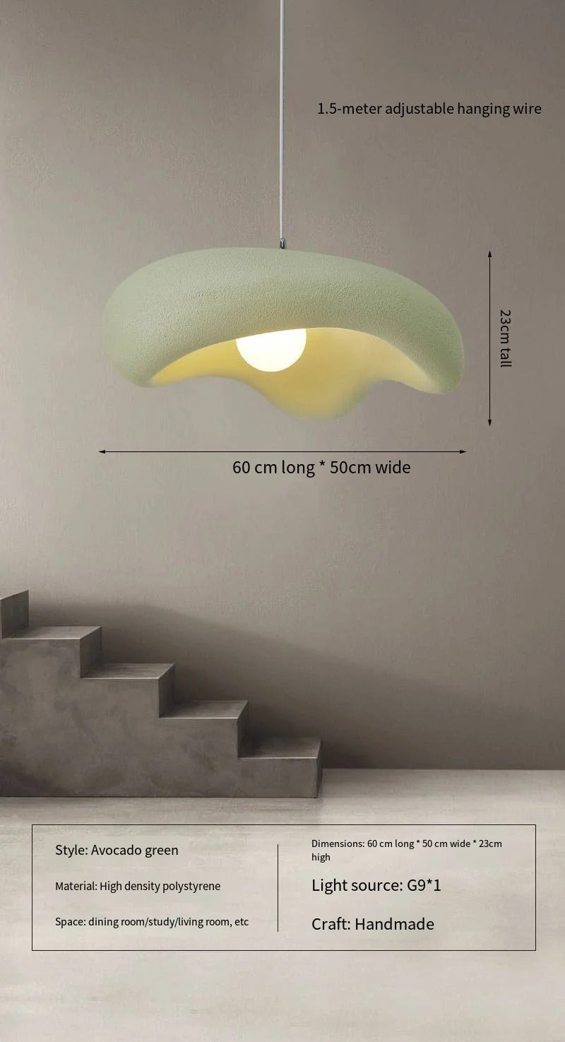 Nordic cream style restaurant chandelier simple bedroom living room dining table lamp wabi-sabi style Hanging lamp fixtures