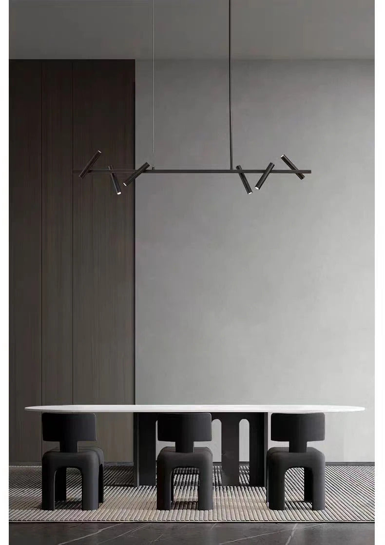 Nordic ring Chandelier balck Metal adjustable spot lamp living room Dining Room Kitchen Indoor Lighting led round Pendant light