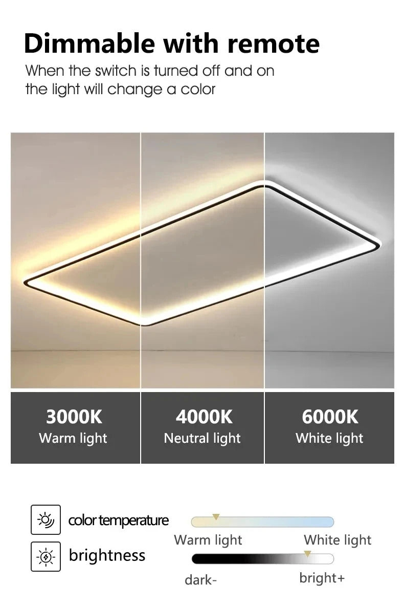 Ultrathin LED Ceiling Lamp Living Room Bedroom Home Decor Lighting Fixture