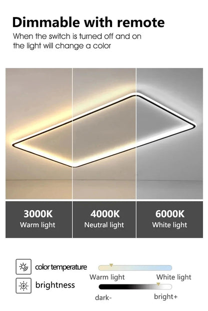 Ultrathin LED Ceiling Lamp Living Room Bedroom Home Decor Lighting Fixture