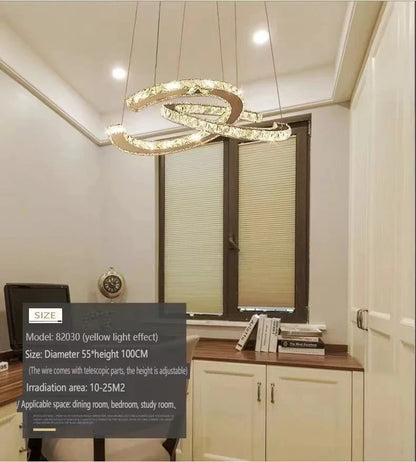 Modern Crystal Chandelier Simple Dining Room Chandelier Home Decoration hanging light fixtures