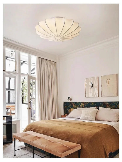 Wabi Sabi Silk Ceiling Lamps Living Room Bar Home Decor Lighting