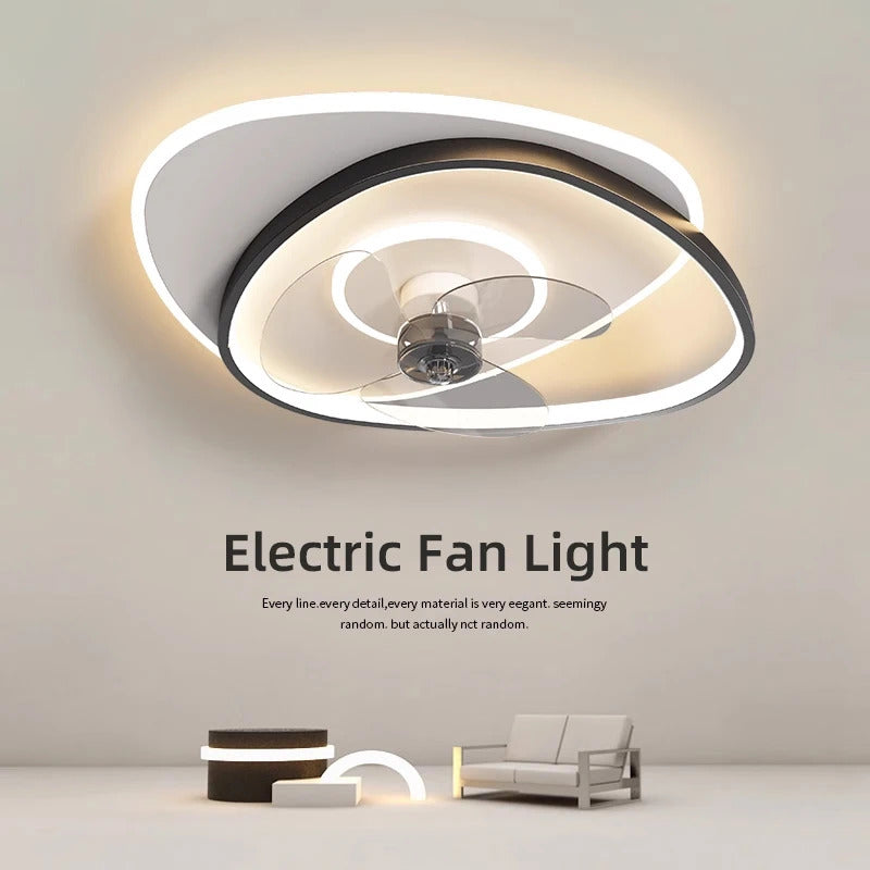 Electric Fan Light Modern LED Ceiling Lamp Living Room Light