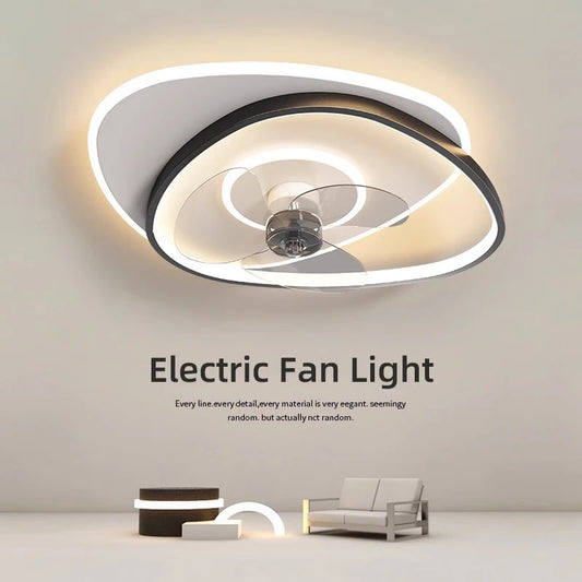 Electric Fan Light Modern LED Ceiling Lamp Living Room Light