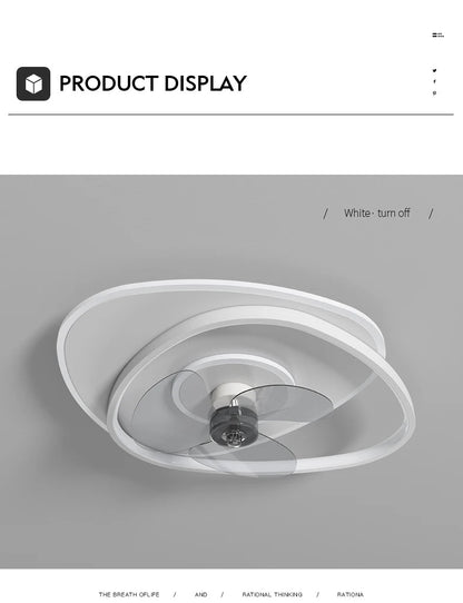 Electric Fan Light Modern LED Ceiling Lamp Living Room Light
