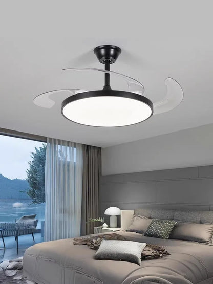 Ceiling Fan With Light Modern Remote Smart Invisible Ceiling Fan Bedroom Lamp