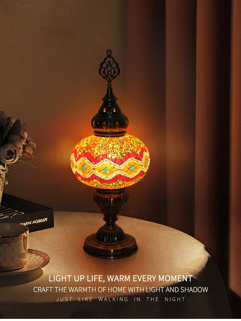 Turkish Mosaic Table Lamp Hand Crafted Decorative Lighting